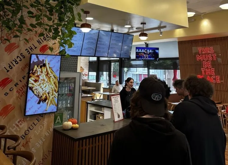 The result of the Decker digital signage rollout for Patty Boys