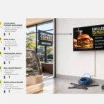 Digital signage cost components with a price tag on each device.